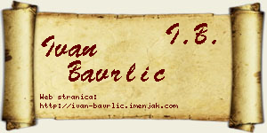 Ivan Bavrlić vizit kartica